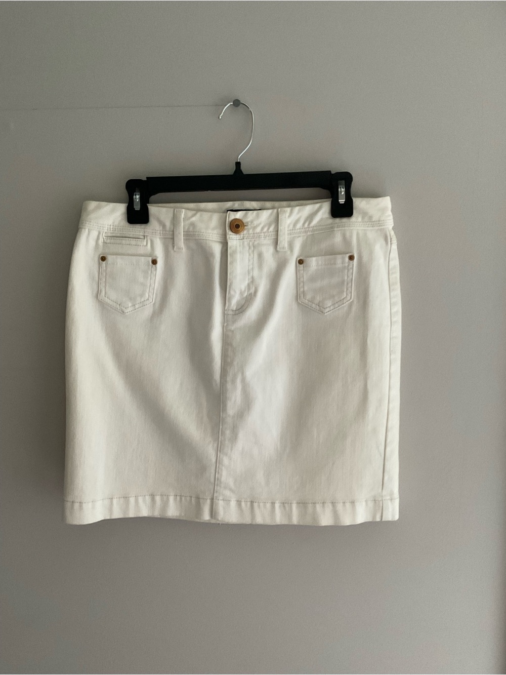 Tommy Hilfiger White Denim Mini Skirt